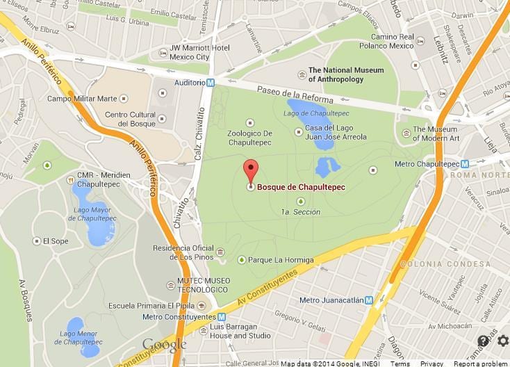 chapultepec สวนแผนที่