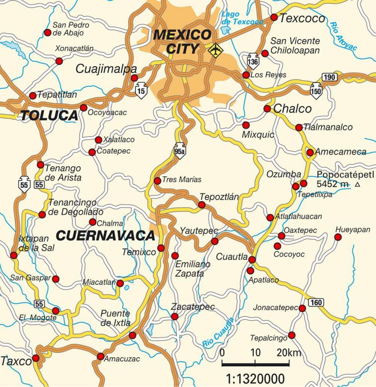 ciudad แผนที่เม็กซิโก