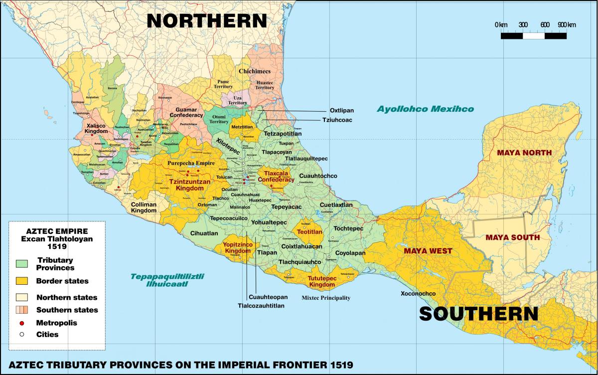 tenochtitlan แผนที่เม็กซิโก