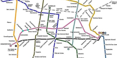 แผนที่ของเม็กซิโกรถเมล์ประจำทาง 