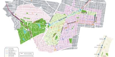 แผนที่ของเม็กซิโกเมืองจักรยาน
