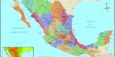 แผนที่ของเม็กซิโกเมืองรหัสไปรษณีย์