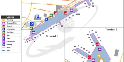เม็กซิโกเมืองเทอร์มินัล 1 บนแผนที่