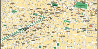 แผนที่ของเม็กซิโกเมืองเที่ยวชมสถานที่